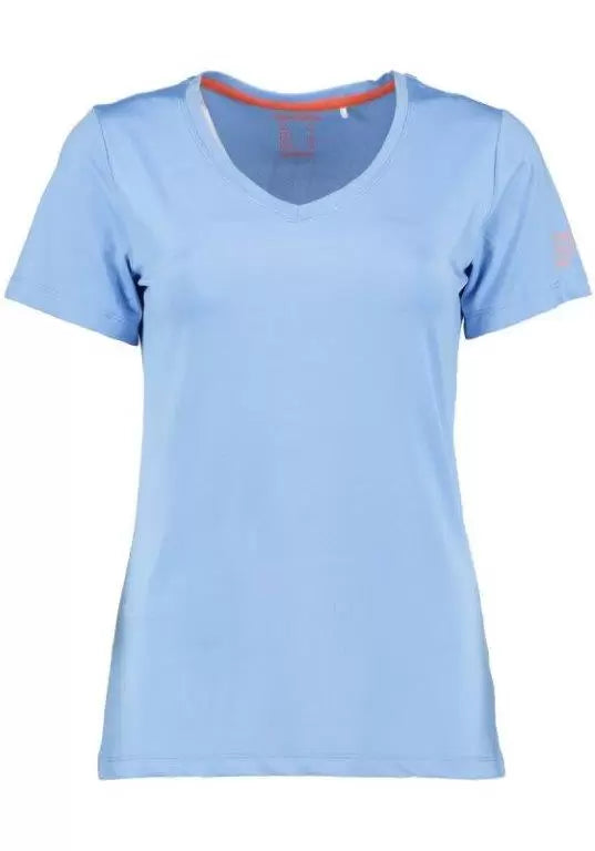 Tricou dama outdoor bleu guler V Orbis