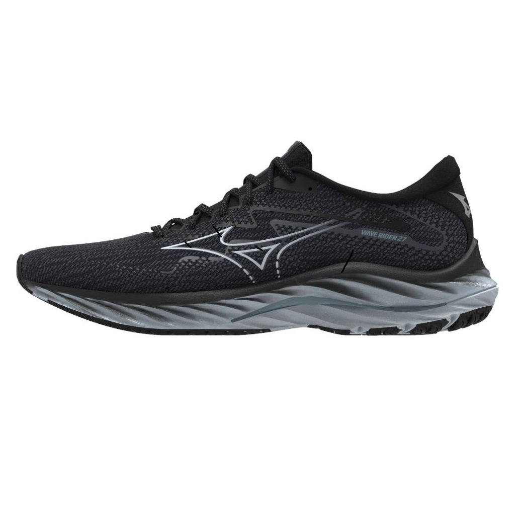 Pantofi Alergare Barbati Mizuno Wave Rider Negru/Alb